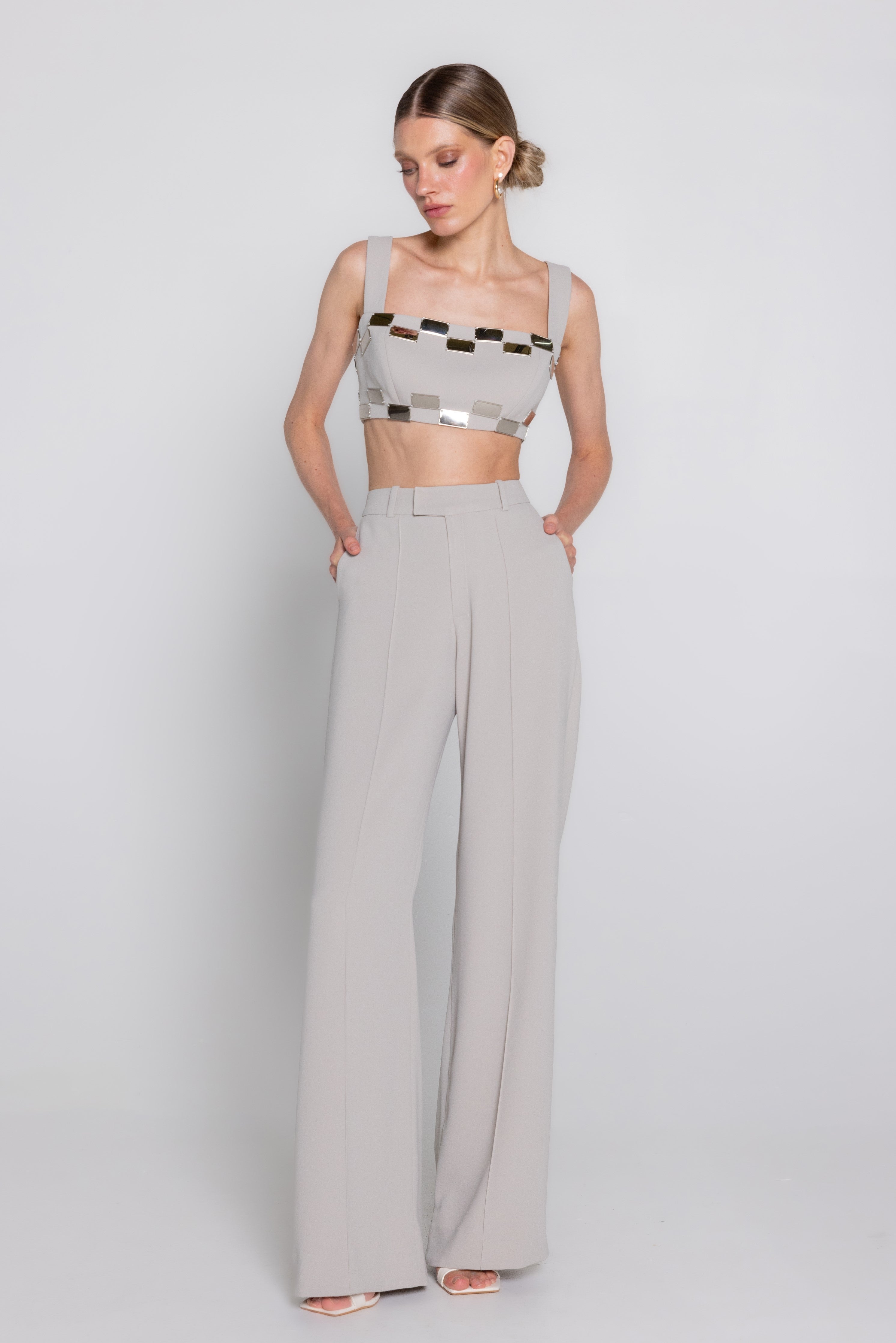 Micro Cropped Silver